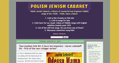Desktop Screenshot of polishjewishcabaret.com